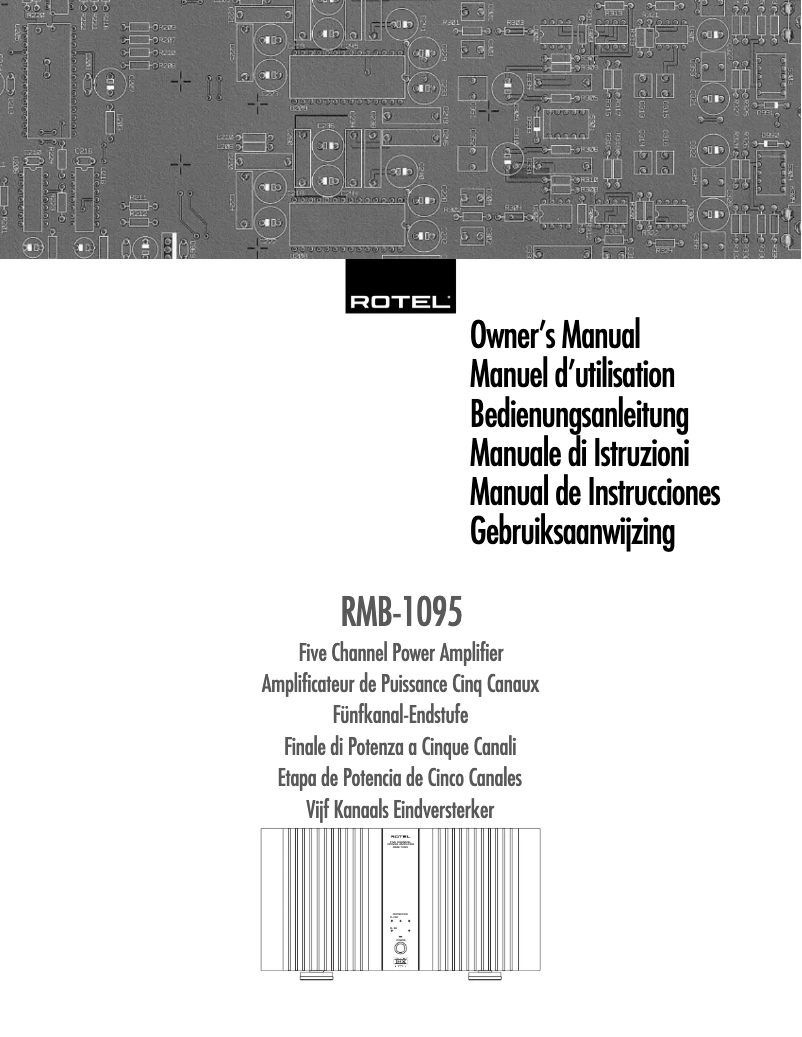 Image de la première page du manuel de l'appareil RMB-1095