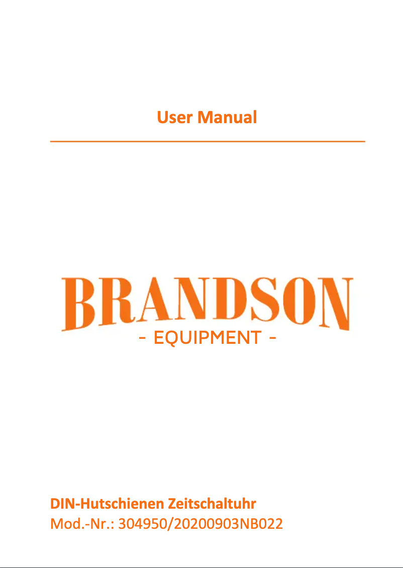 Page 1 de la notice Manuel utilisateur Brandson 304950