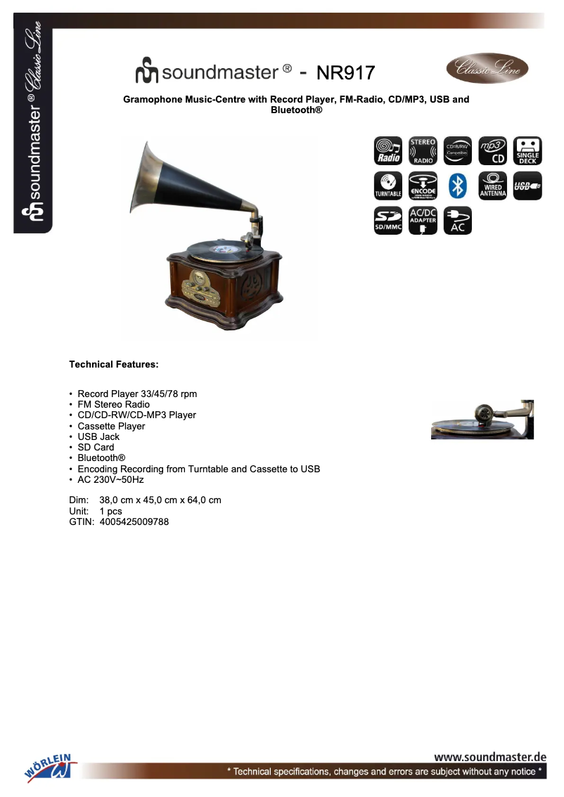 Image de la première page du manuel de l'appareil NR917