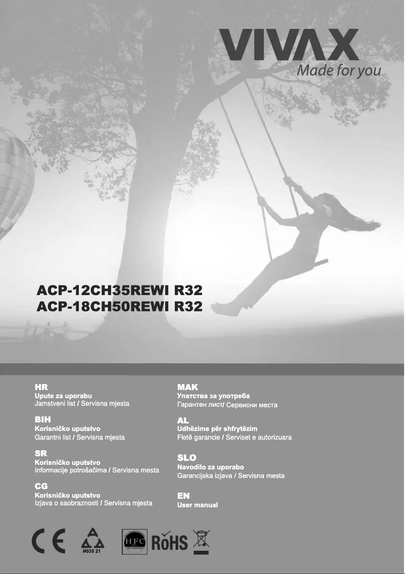 Page n°1 - Manuel utilisateur Vivax ACP-18CH50REWI R32
