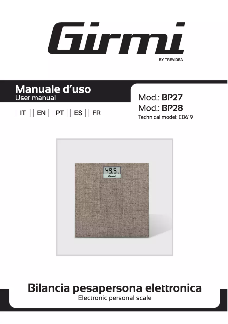 Page n°1 - Manuel utilisateur Girmi BP28