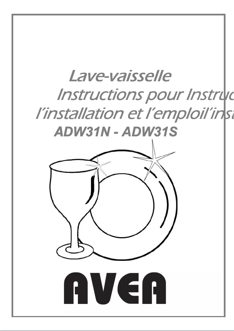 Page 1 de la notice Manuel utilisateur AVEA ADW31S