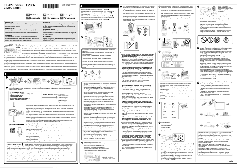 Imagen de la primera página del manual del dispositivo EcoTank ET-2850