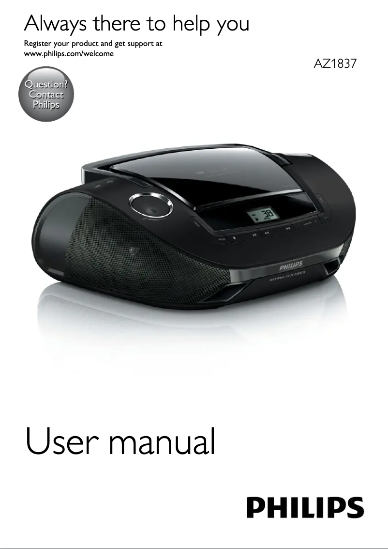 Image de la première page du manuel de l'appareil AZ1837P