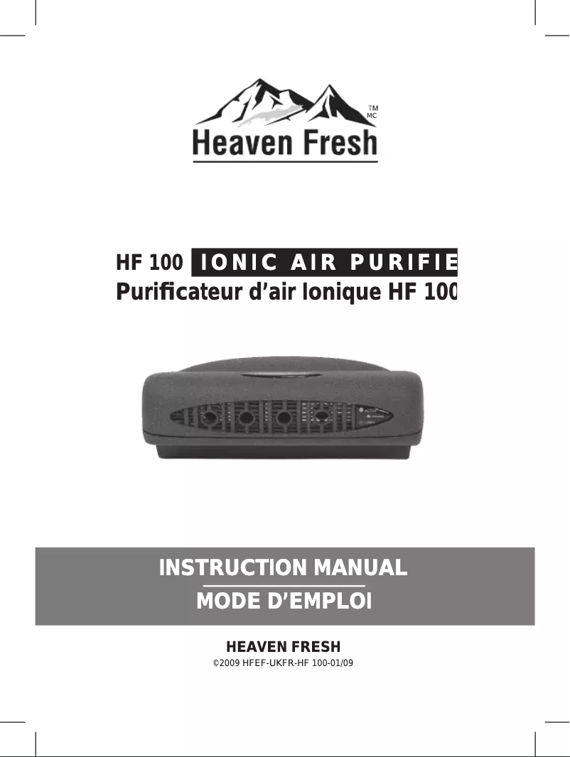 Image de la première page du manuel de l'appareil HF 100
