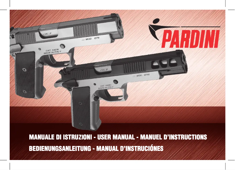 Page n°1 - Manuel utilisateur Pardini GT9