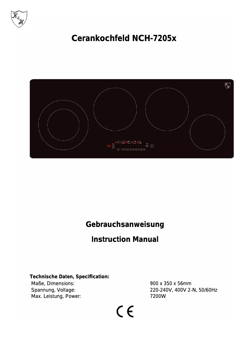 Page n°1 - Manuel utilisateur K&H NCH-7205x
