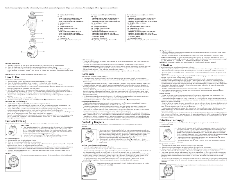 Page 1 de la notice Manuel utilisateur Black & Decker BL10450H