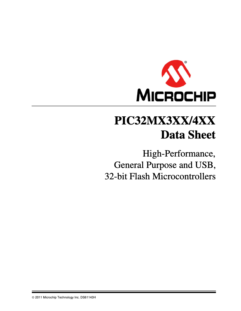 Page 1 de la notice Manuel utilisateur Microchip PIC32MX340F128L