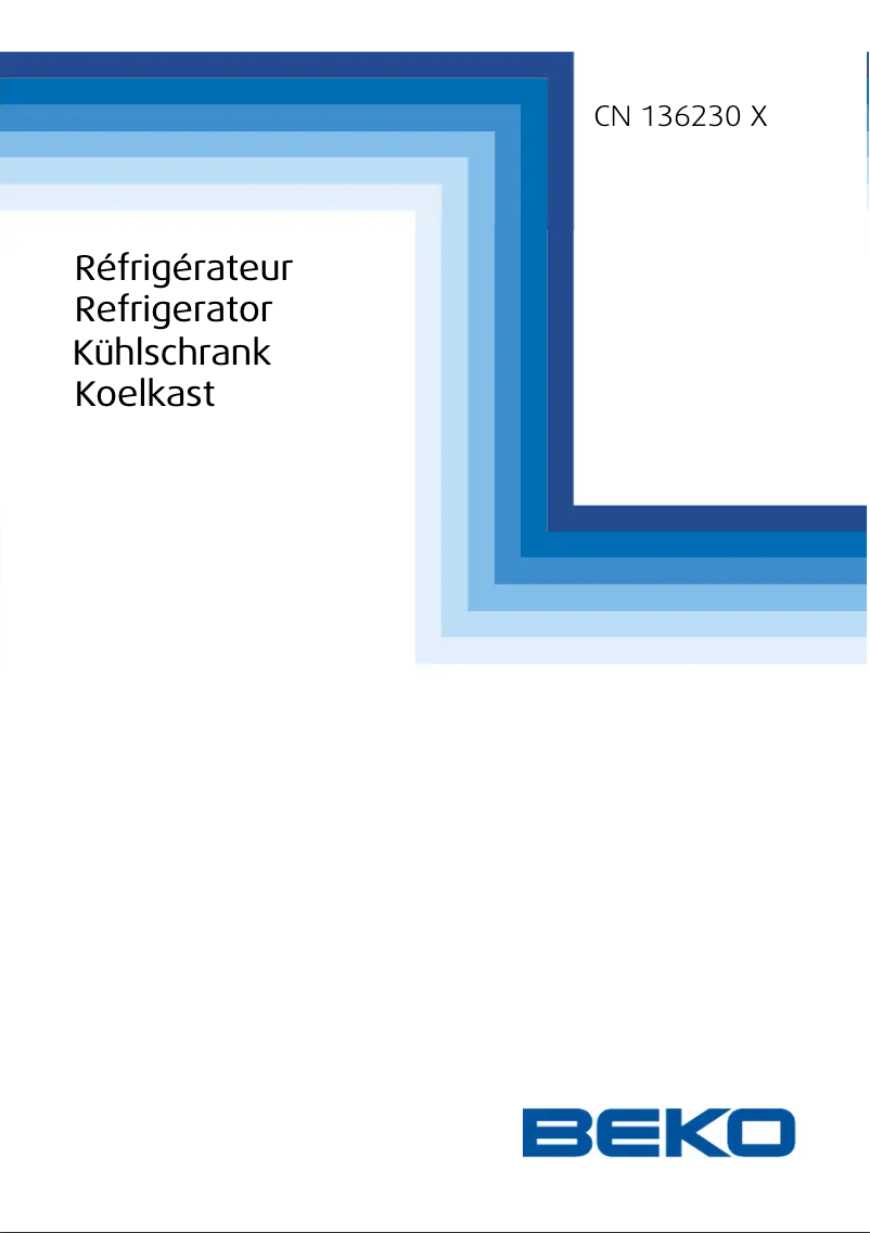 Page n°1 - Manuel utilisateur Beko CN136230X