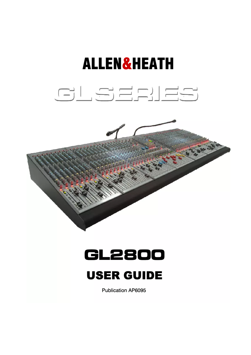 Page n°1 - Mode d'emploi Allen & Heath GL2800