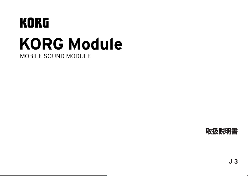 Page n°1 - Manuel utilisateur Korg Module