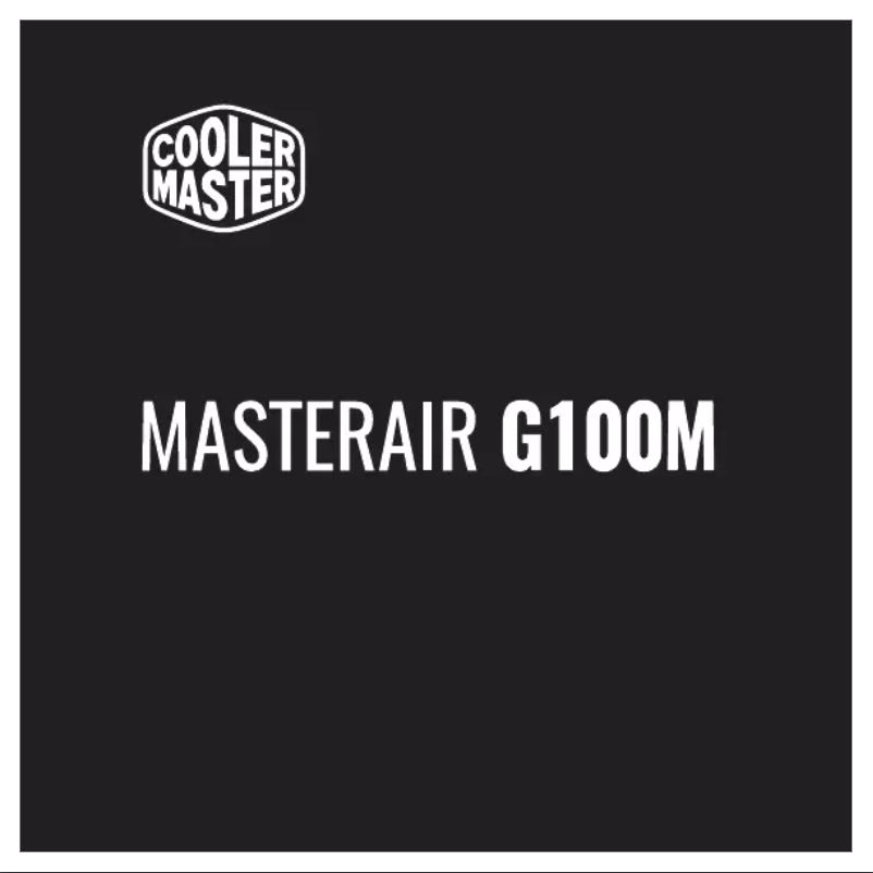 Page n°1 - Mode d'emploi Cooler Master MasterAir G100M