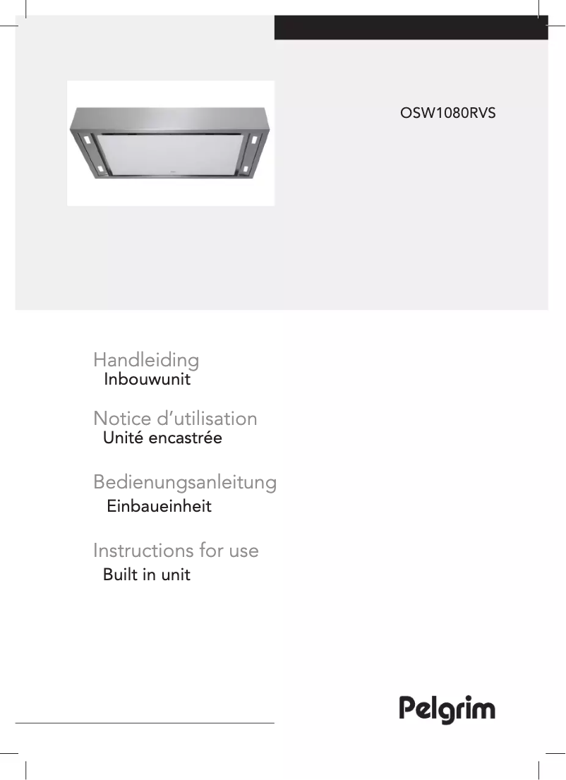 Image de la première page du manuel de l'appareil OSW1080RVS