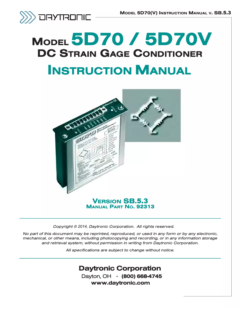 Image de la première page du manuel de l'appareil 5D70V