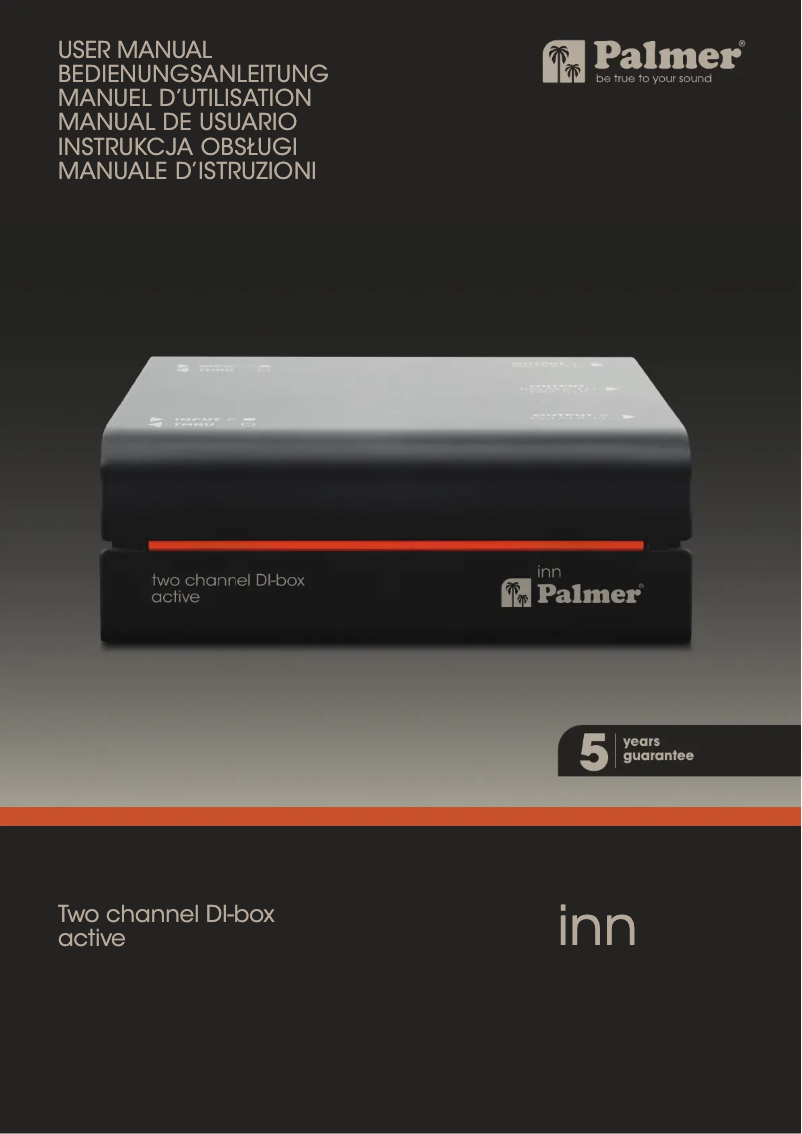 Page n°1 - Manuel utilisateur Palmer RIVER inn