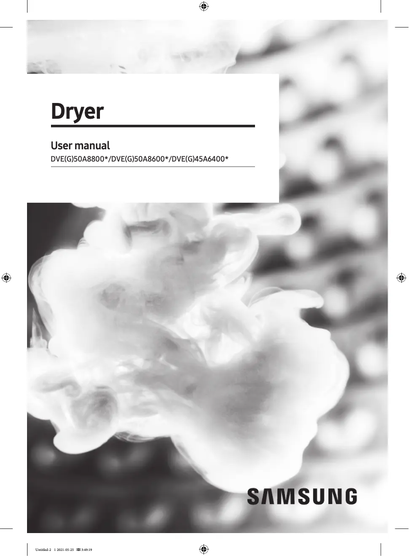 Page n°1 - Manuel utilisateur Samsung DVE50A8600V