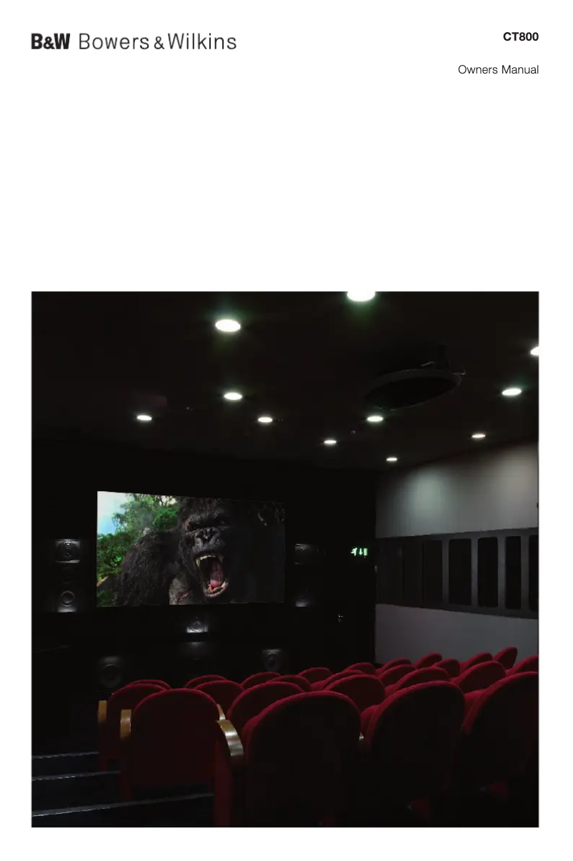 Page n°1 - Manuel utilisateur Bowers & Wilkins CT 8SW
