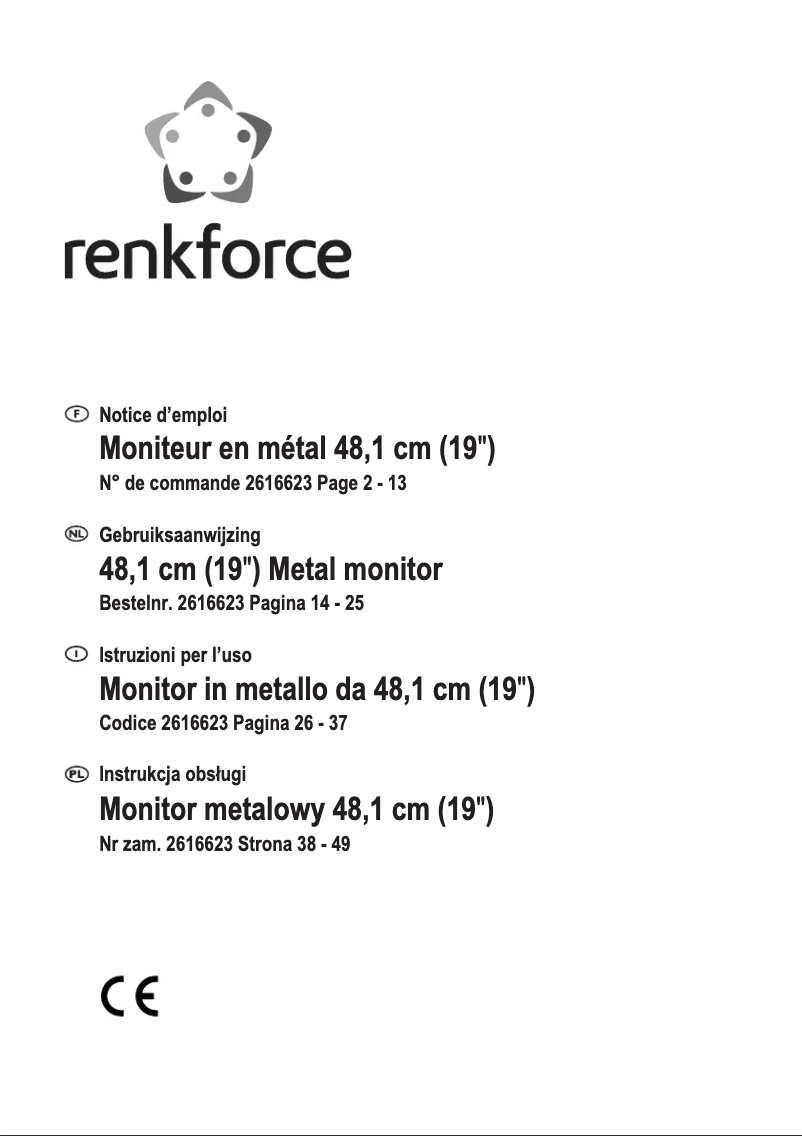 Image de la première page du manuel de l'appareil RF-PM-190