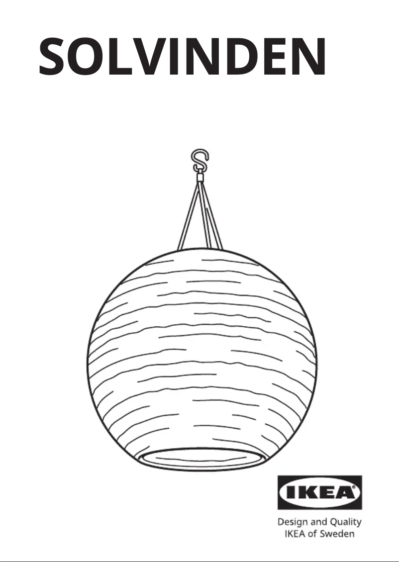 Imagen de la primera página del manual del dispositivo SOLVINDEN 705.136.62