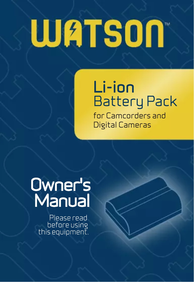 Page n°1 - Manuel utilisateur Watson DMW-BLF19