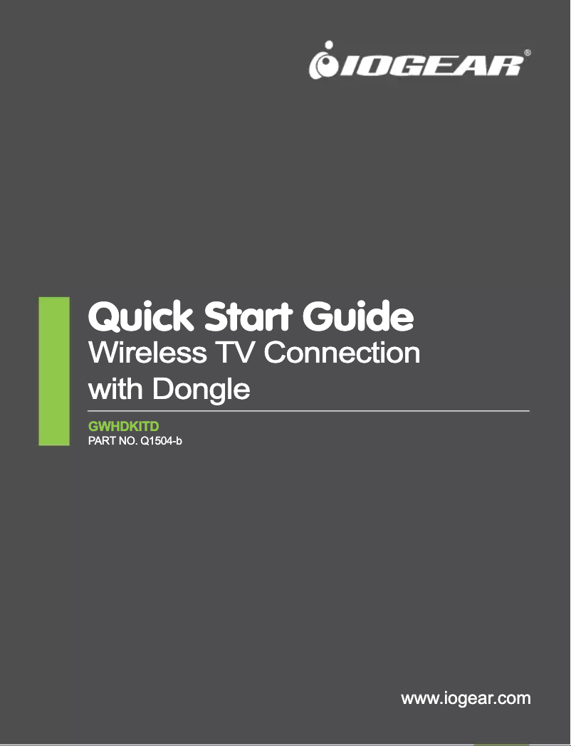 Page 1 of the manual User Manual iogear GWHDKITD