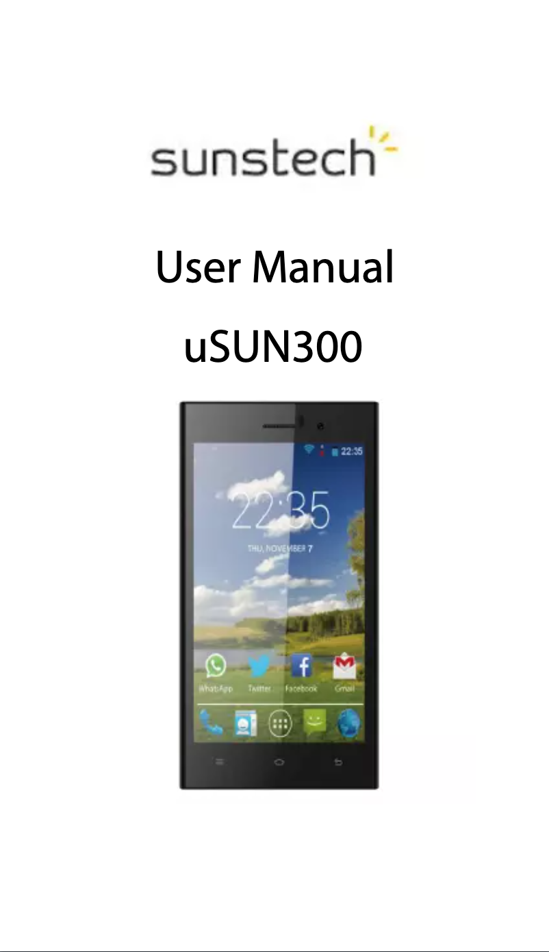 Page n°1 - Manuel utilisateur Sunstech uSUN300