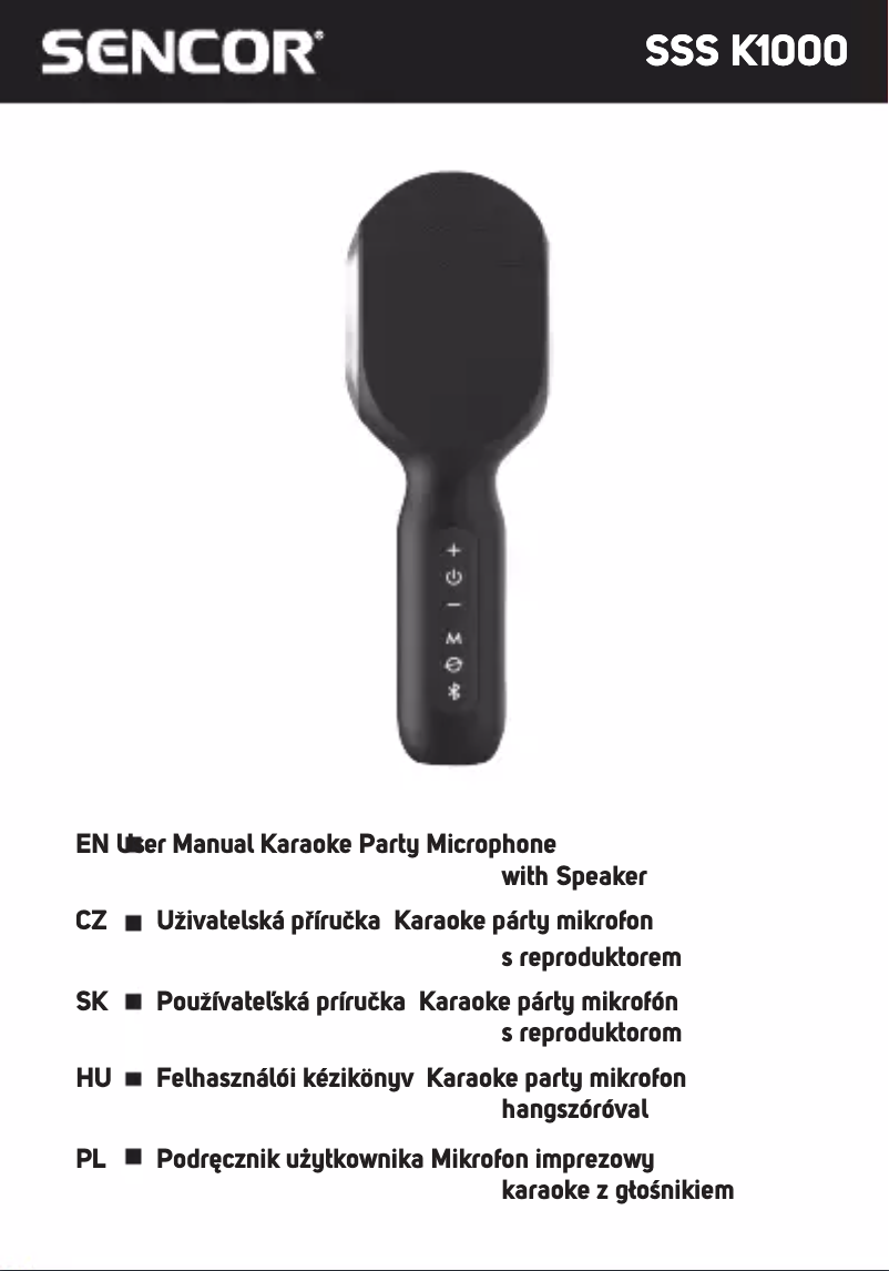 Page 1 de la notice Manuel utilisateur Sencor SSS K1000