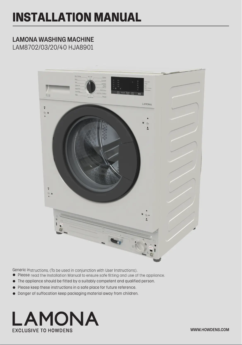 Page 1 de la notice Guide d'installation Lamona LAM8720