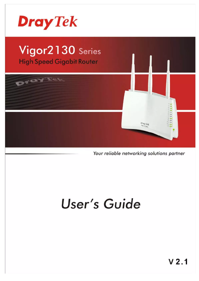 Página 1 del manual Manual de usuario Draytek Vigor 2130n