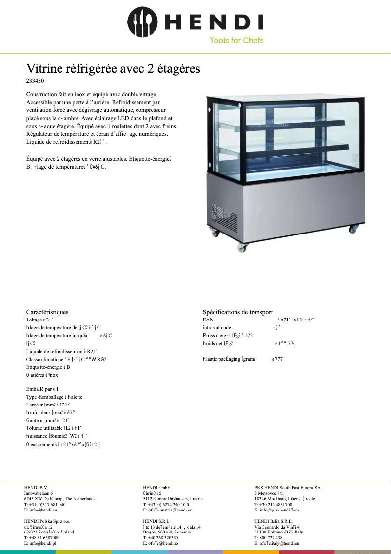 Page n°1 - Fiche technique Arktic 233450