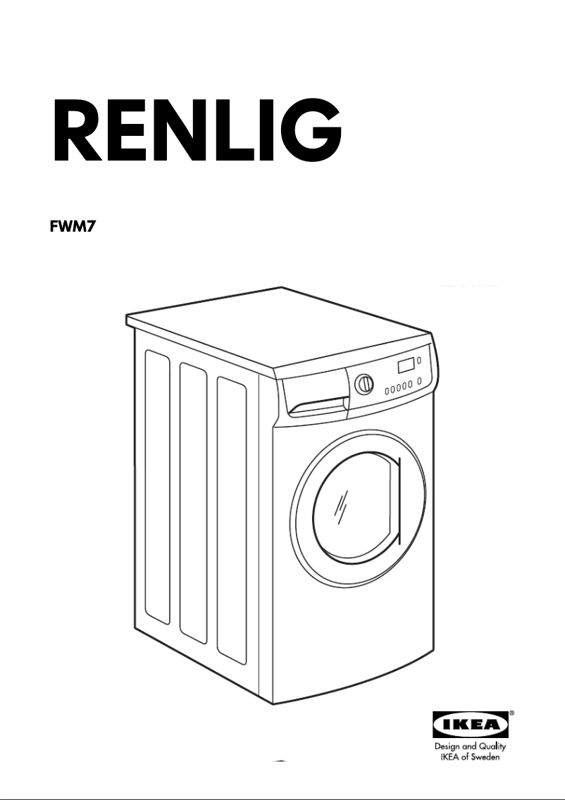 Image de la première page du manuel de l'appareil RENLIG FWM7