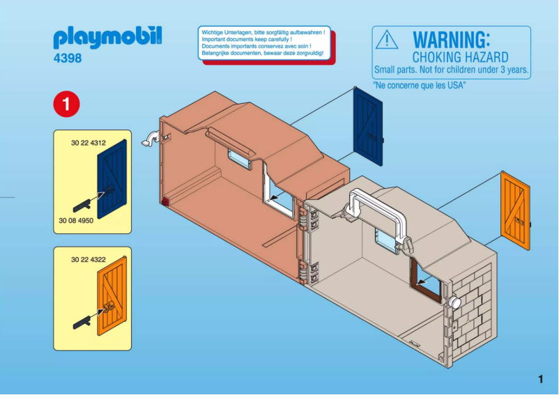 Página 1 del manual Manual de usuario Playmobil My Take Along Western City 4398
