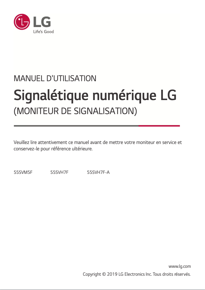 Página 1 del manual Manual de usuario LG 55SVH7F-A