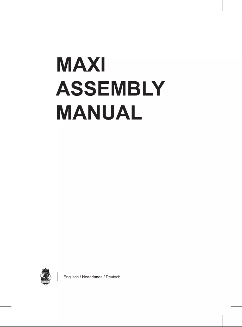 Image de la première page du manuel de l'appareil Maxi