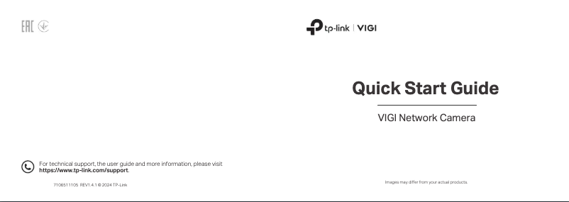 Page 1 de la notice Guide d'installation TP-Link VIGI C250