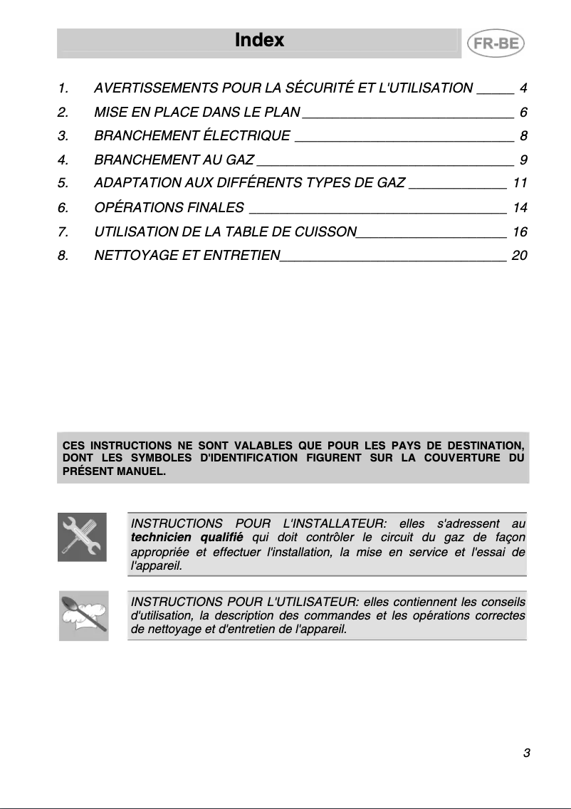 Page n°1 - Manuel utilisateur Smeg SR 596 GXB 5