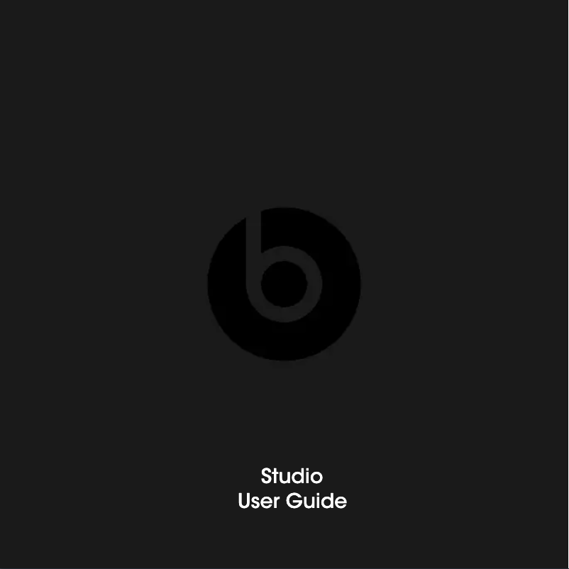 Page n°1 - Manuel utilisateur Beats Studio