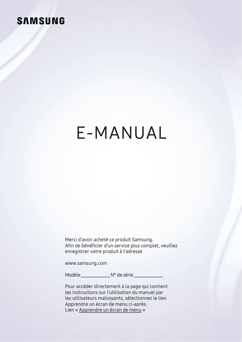 Image de la première page du manuel de l'appareil HG32AE460FK
