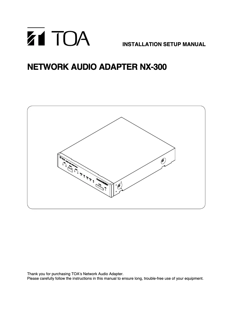 Imagen de la primera página del manual del dispositivo NX-300