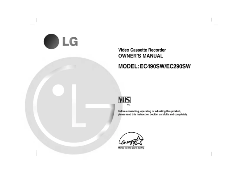 Page n°1 - Manuel utilisateur LG EC290W