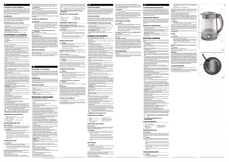 Page 1 de la notice Manuel utilisateur Ariete 2872