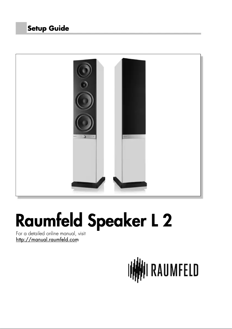 Image de la première page du manuel de l'appareil Raumfeld Speaker L 2