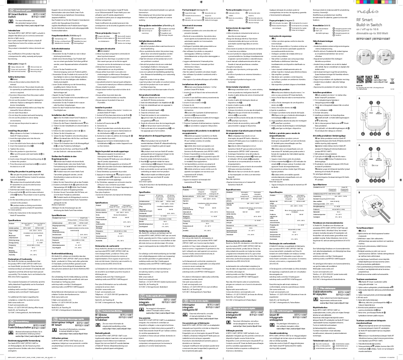 Page 1 de la notice Manuel utilisateur Nedis RFPSD110WT