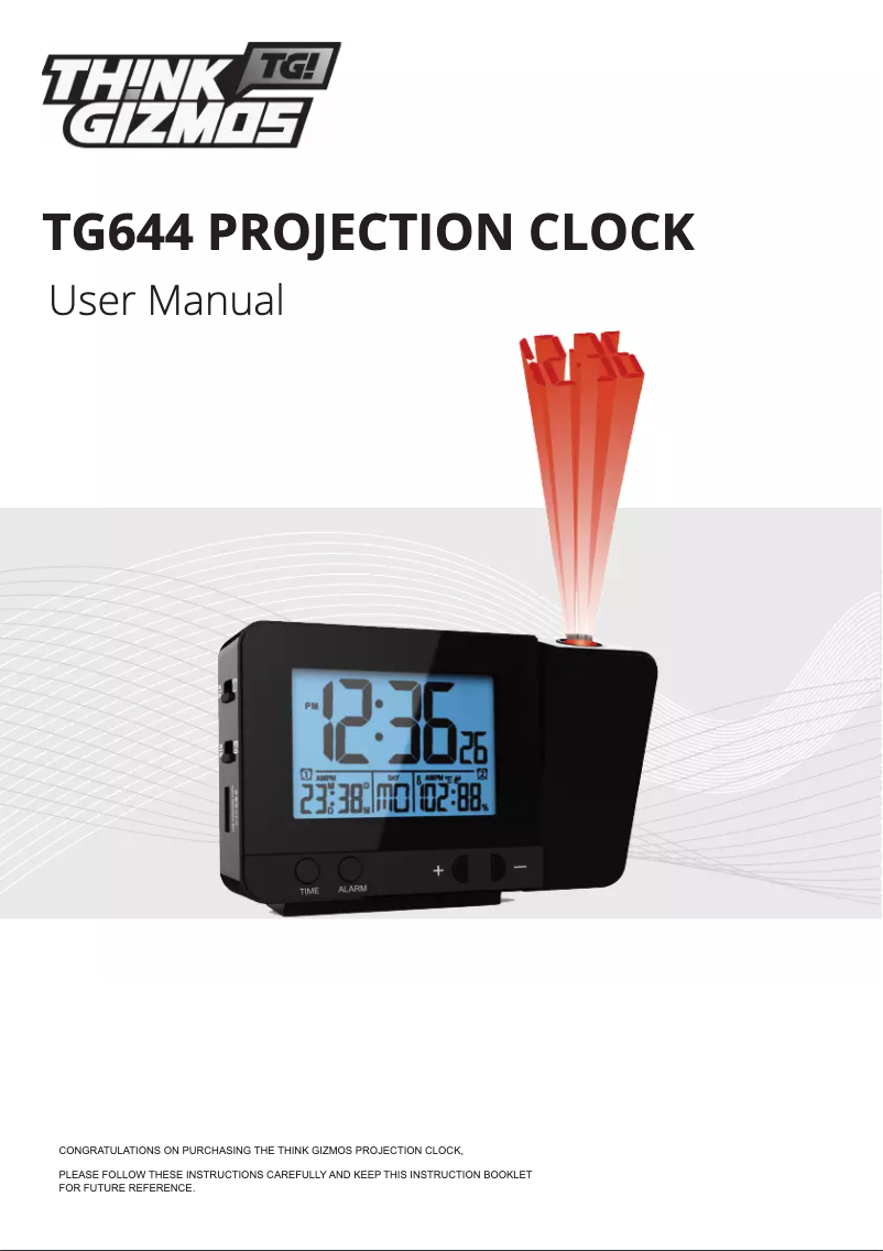 Page n°1 - Manuel utilisateur ThinkGizmos TG644