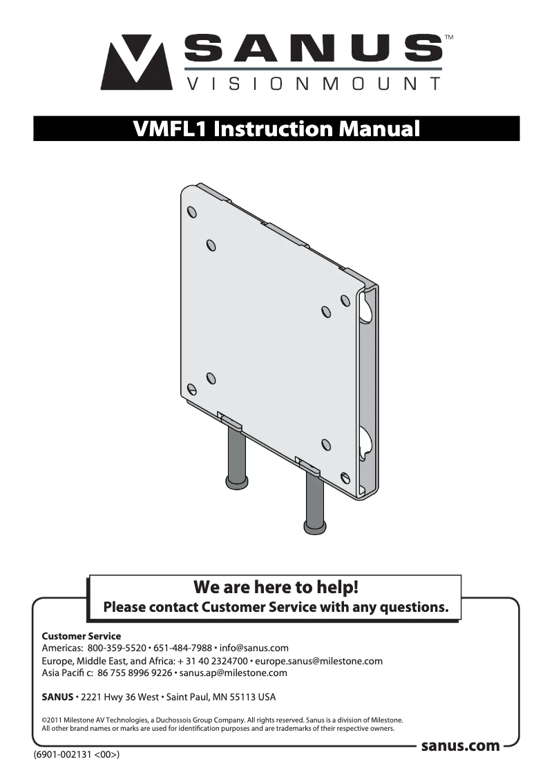 Image de la première page du manuel de l'appareil VMFL1