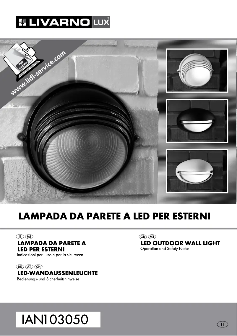 Image de la première page du manuel de l'appareil IAN 103050