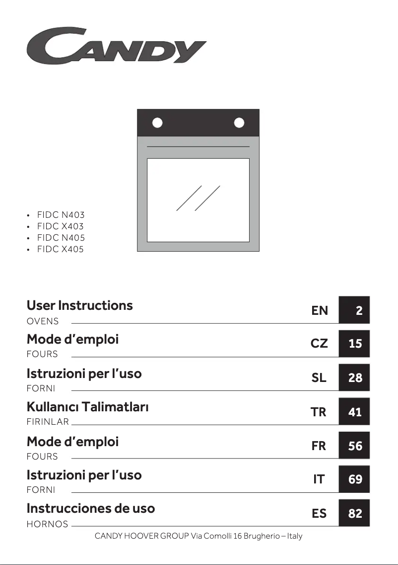 Image de la première page du manuel de l'appareil FIDC X403