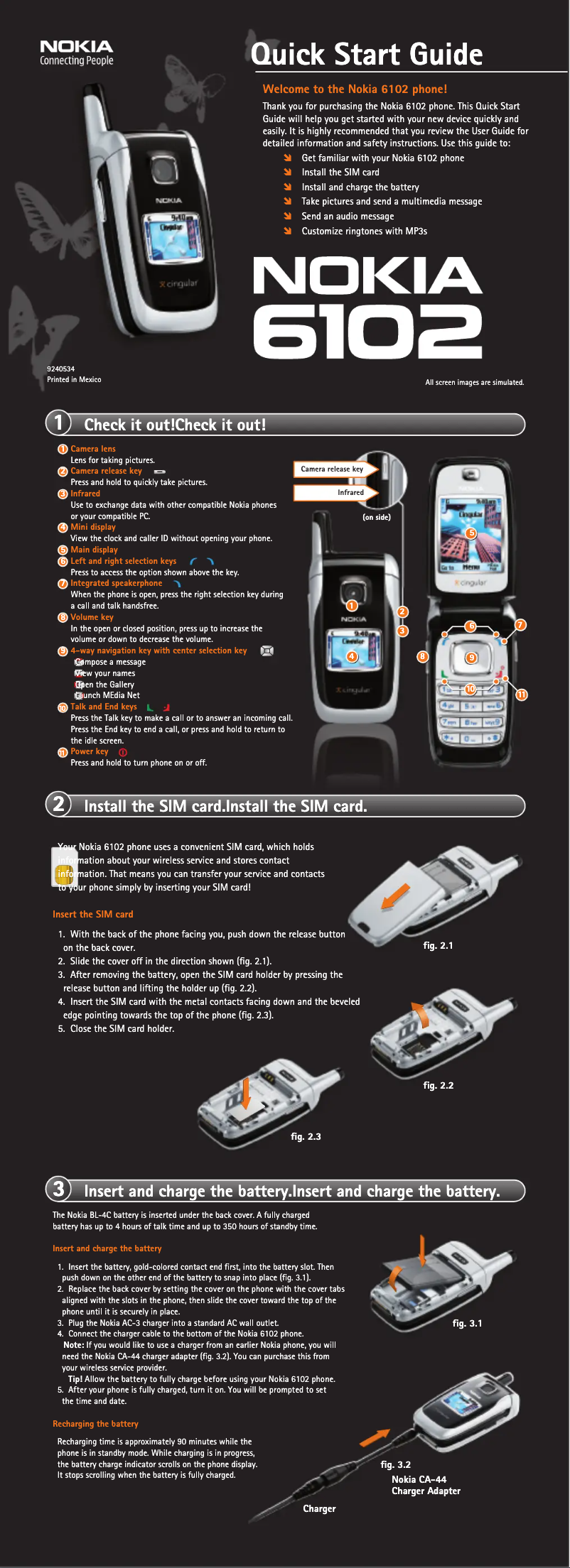 Imagen de la primera página del manual del dispositivo 6102