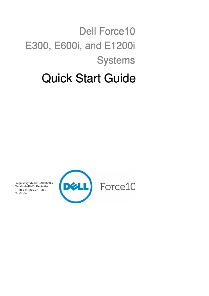 Page 1 de la notice Guide d'installation Dell Force10 E600i